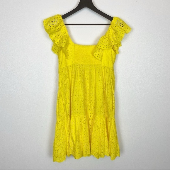 New! Lilly Pulitzer Asteria Dress Resort Yellow Daisy Dreams Eyelet - Picture 5 of 8